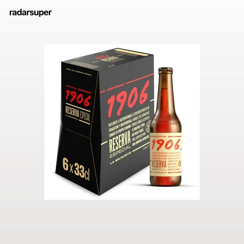 Cerveza 1906 Reserva Especial pack 6 botellas 33 cl.