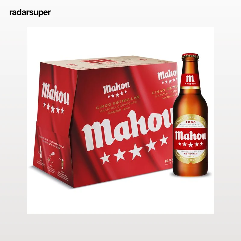 Cerveza Mahou 5 Estrellas pack 12 x 25 cl