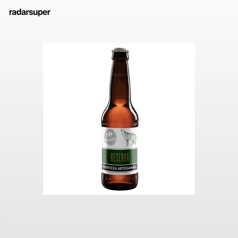 Cerveza artesana Carrefour Sensation reserva botella 33 cl.