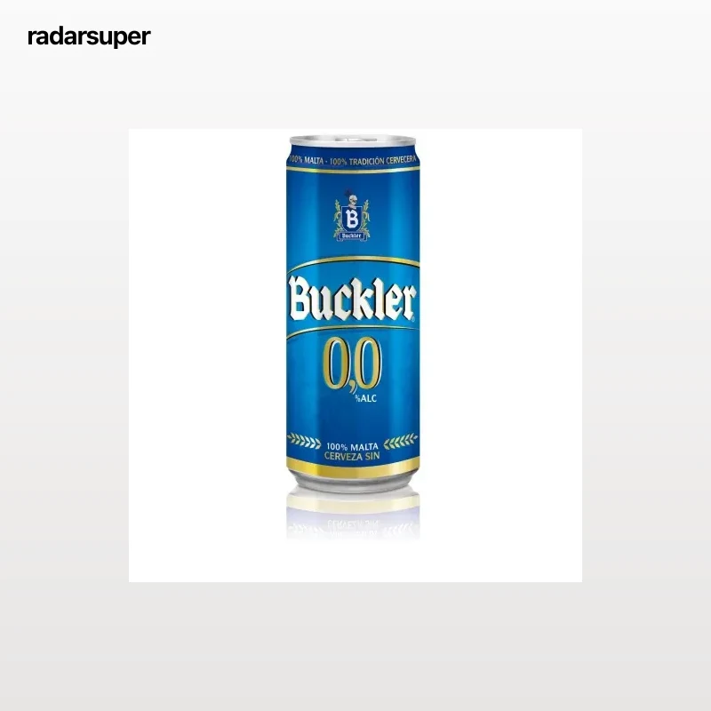 Cerveza Buckler 0,0 alcohol malta lata 33 cl.
