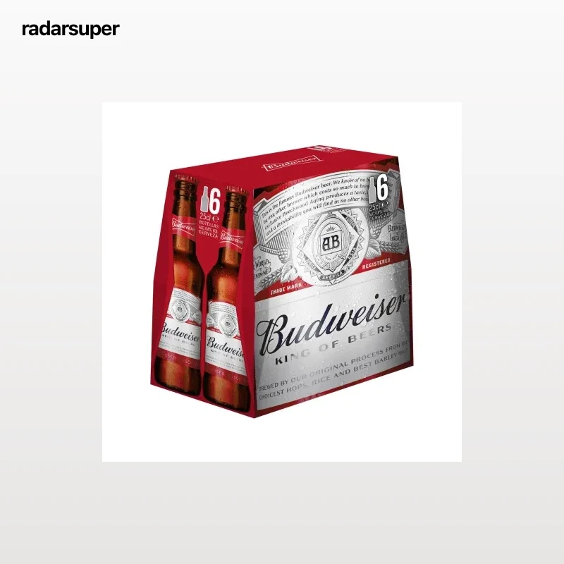Cerveza Budweiser pack 6 botellas 25 cl.