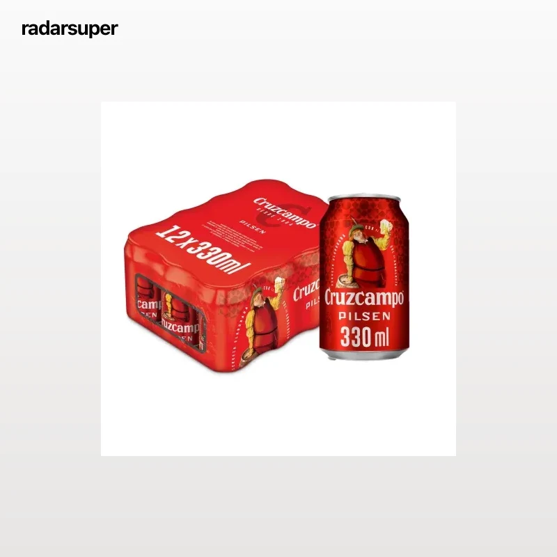 Cerveza Cruzcampo pilsen pack 12 latas 33 cl.