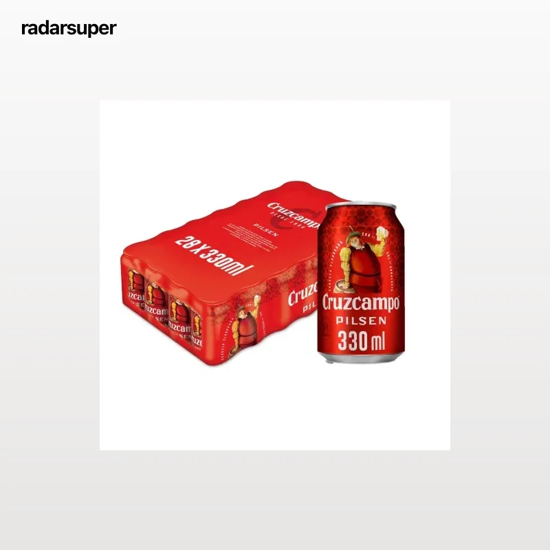 Cerveza Cruzcampo Pilsen pack 28 latas 33 cl.