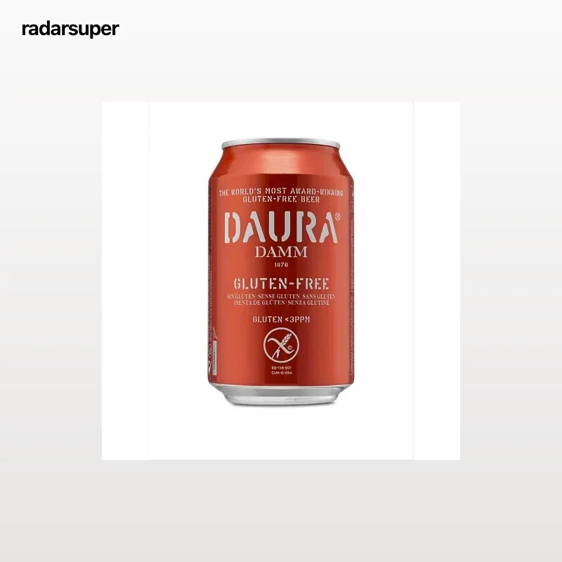 Cerveza Daura sin gluten lata 33 cl.