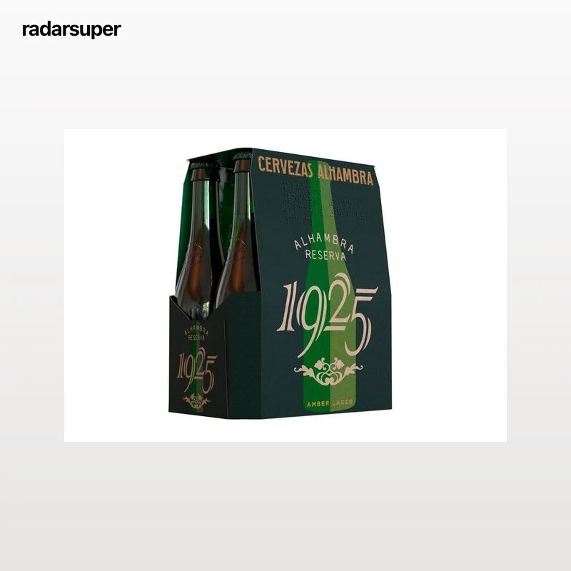 Cerveza dorada Alhambra Reserva 1925 pack 6 botellas 33cl
