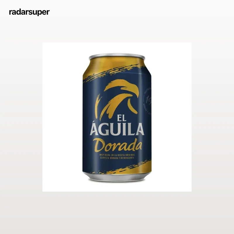 Cerveza El Águila dorada lata 33 cl.