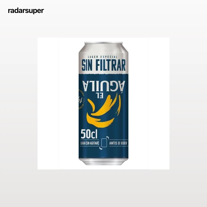 Cerveza El Águila sin filtrar lata 50 cl.