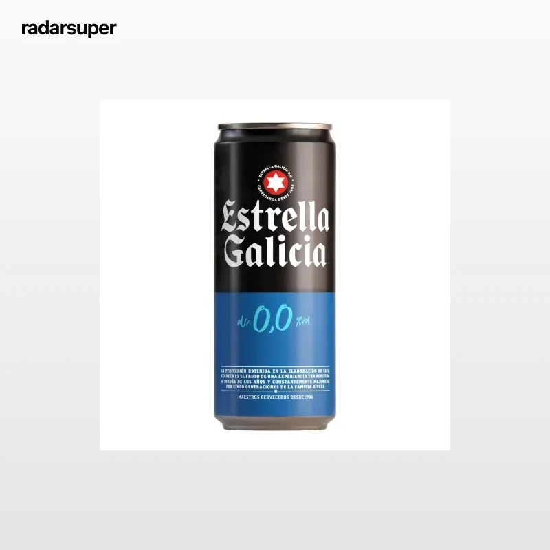 Cerveza Estrella Galicia 0,0 sin alcohol lata 33 cl.