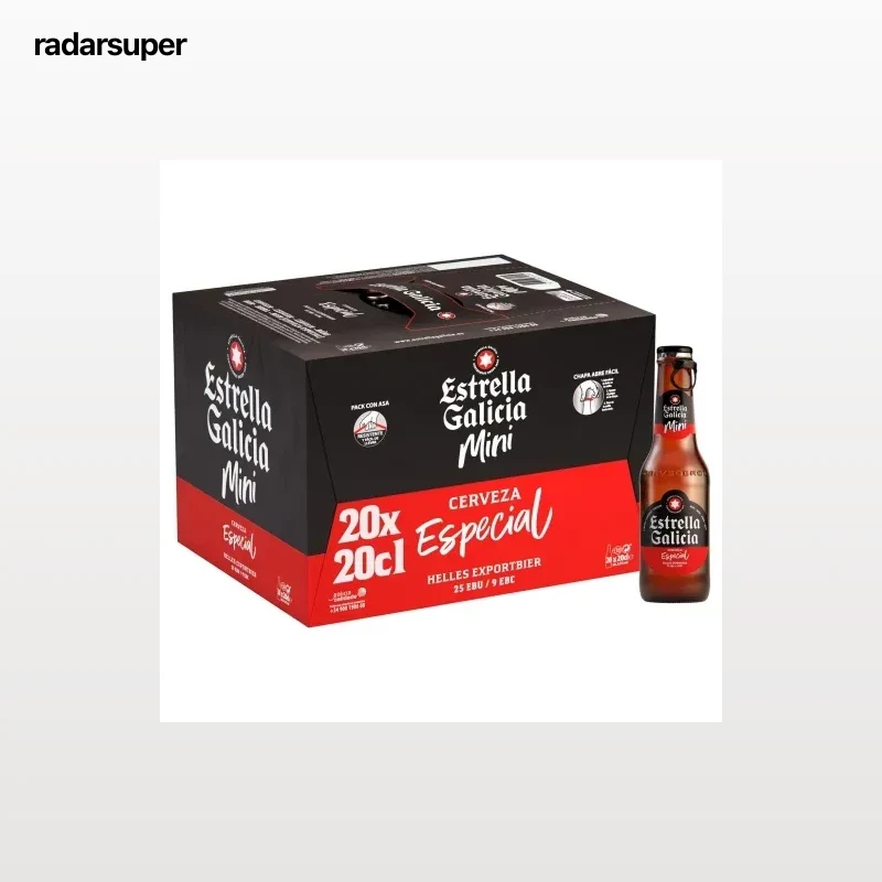 Cerveza Estrella Galicia especial mini pack 20 botellas 20 cl.
