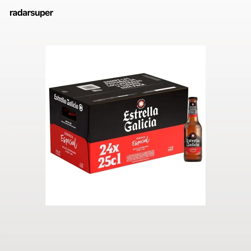 Cerveza Estrella Galicia especial pack 24 botellas 25 cl.