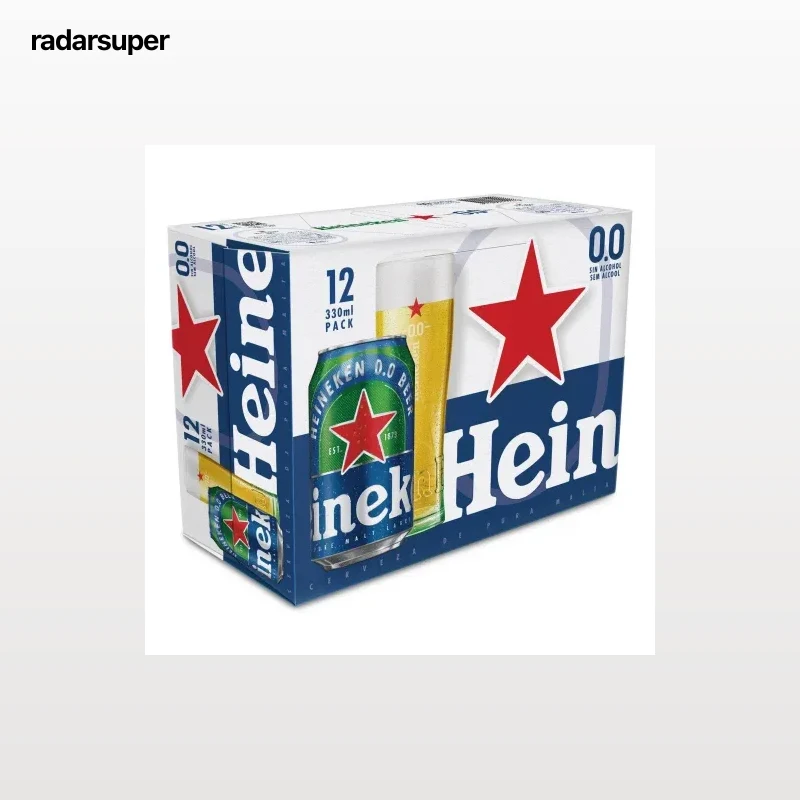 Cerveza Heineken 0,0 alcohol pack 12 latas 33 cl.