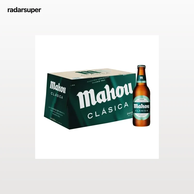 Cerveza Mahou Clásica pack 24 botellas 25 cl.
