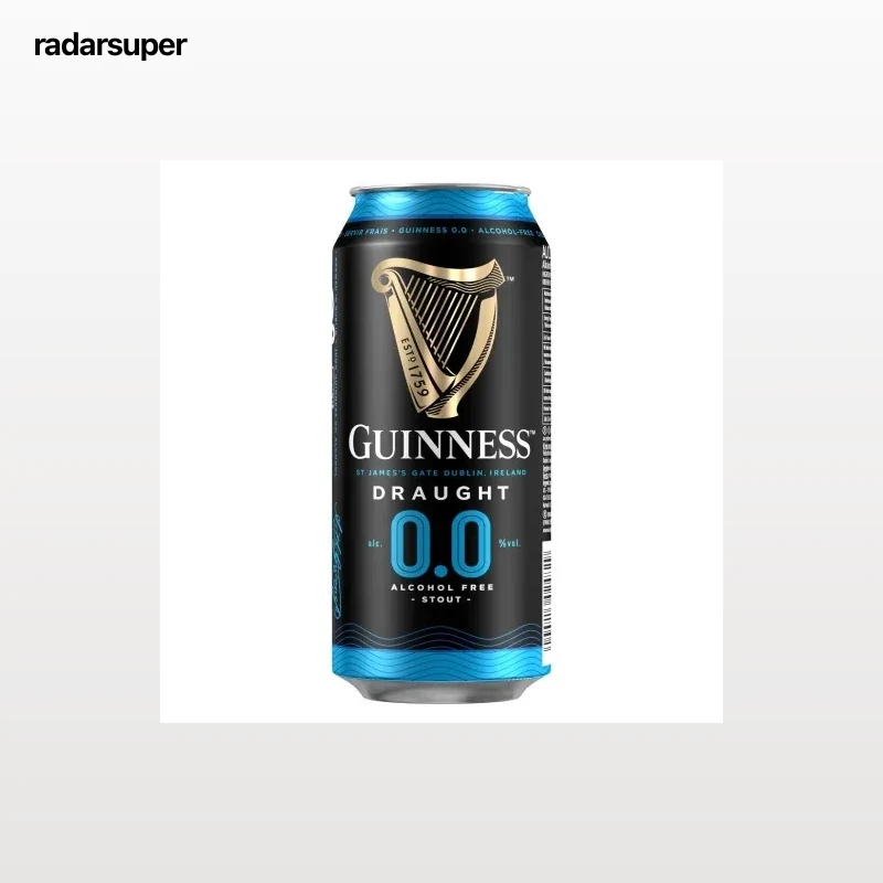 Cerveza negra Guinnes Draught 0,0 lata 44 cl.