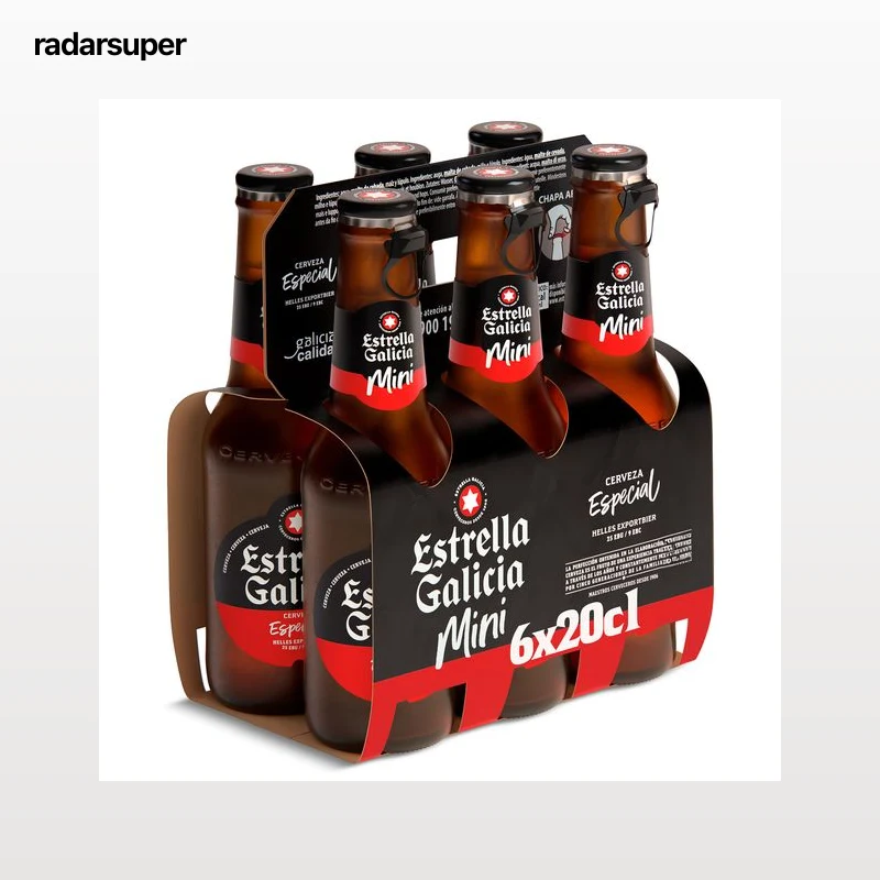 Cerveza Estrella Galicia pack 6 x 20 cl
