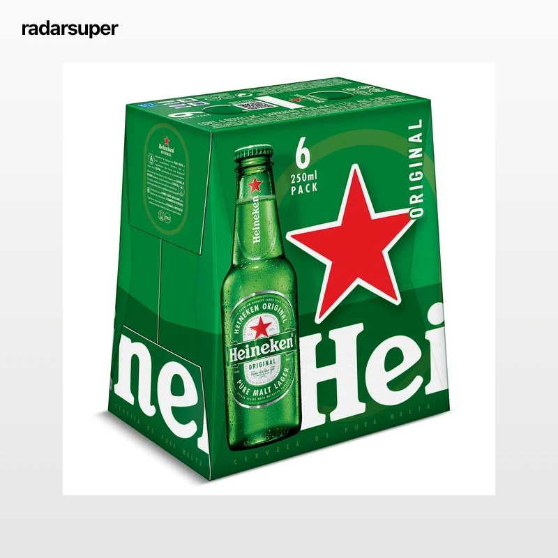 Cerveza Heineken pack 6 x 25 cl