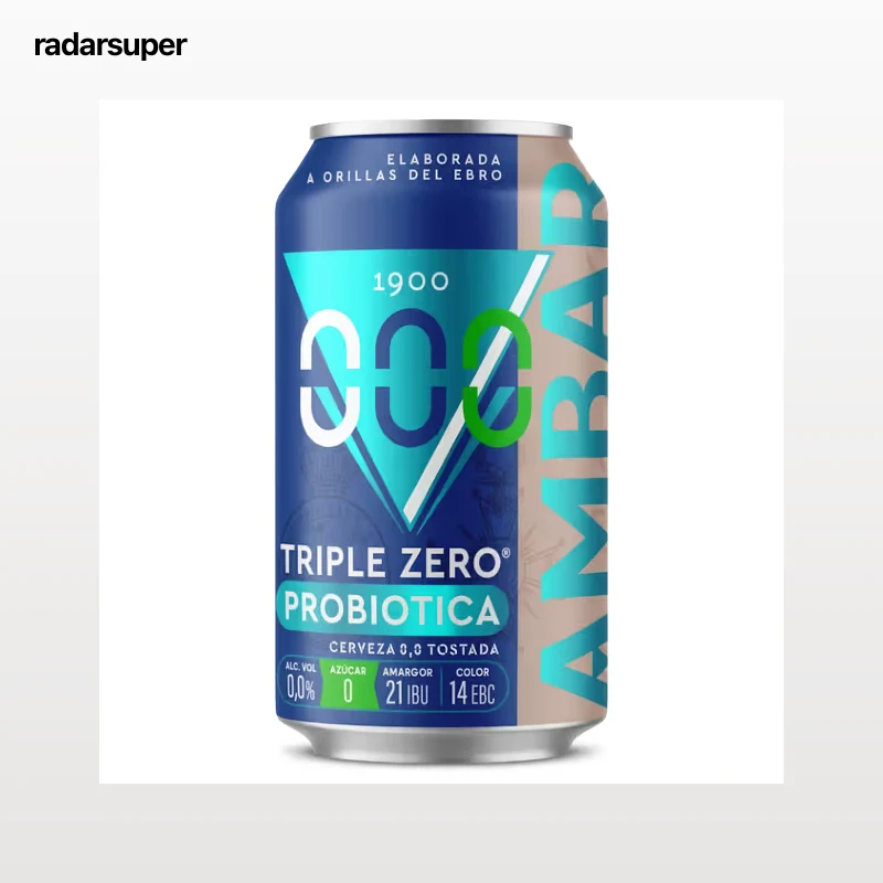 Cerveza probiótica triple zero Ambar 33 cl