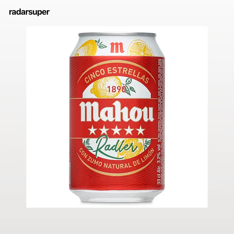 Cerveza radler Mahou 5 Estrellas 33 cl