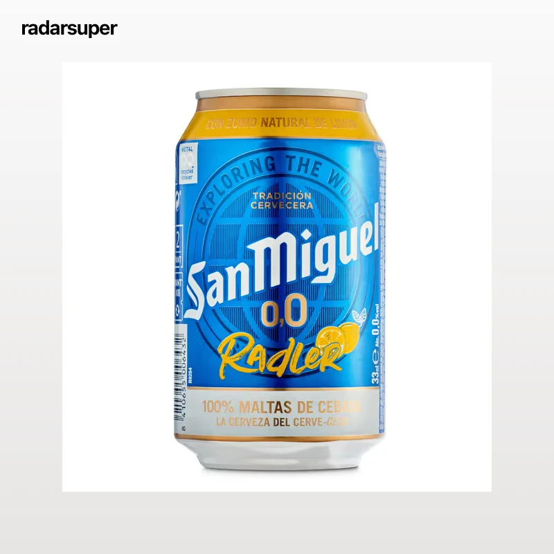 Cerveza radler sin alcohol San Miguel 33 cl