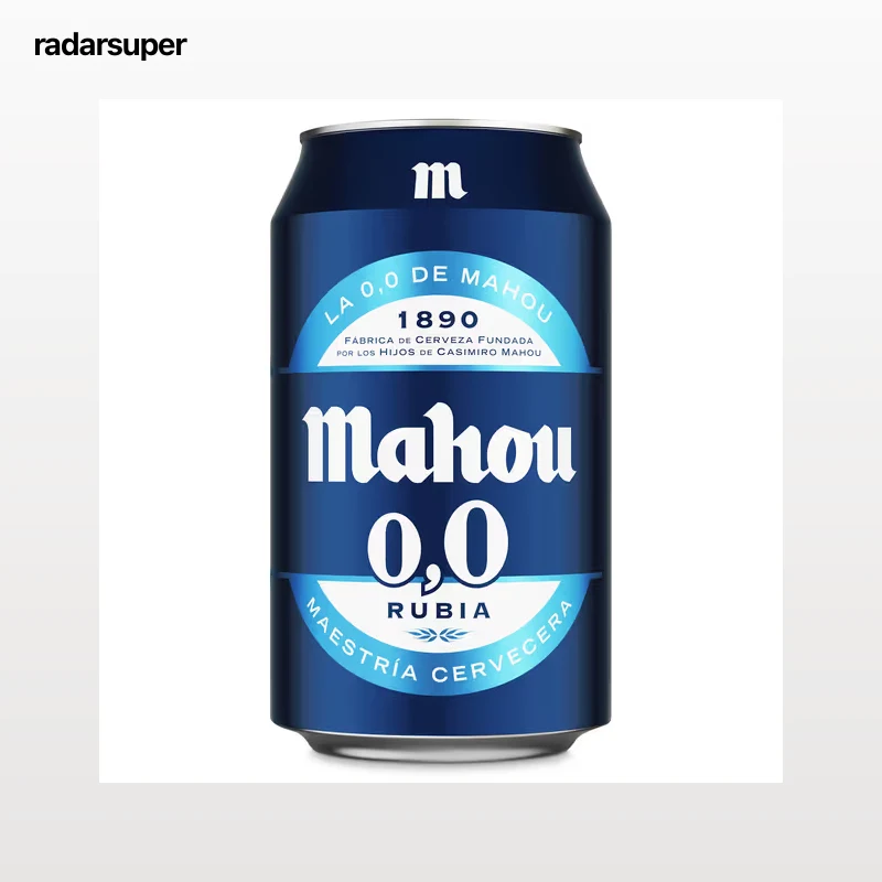 Cerveza rubia 0,0% alcohol Mahou 33 cl