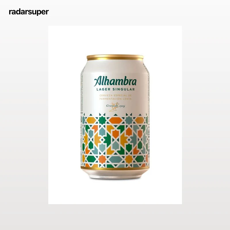 Cerveza rubia especial Alhambra Lager Singular lata 33cl