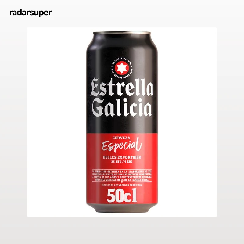 Cerveza rubia Estrella Galicia 50cl