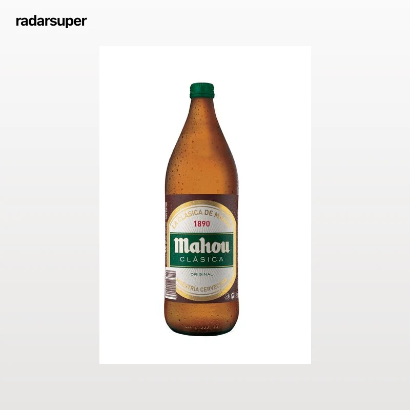 Cerveza rubia Mahou Clásica botella 1l