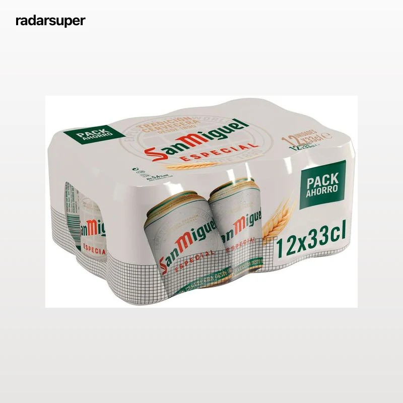 Cerveza rubia San Miguel Especial pack 12 latas 33cl