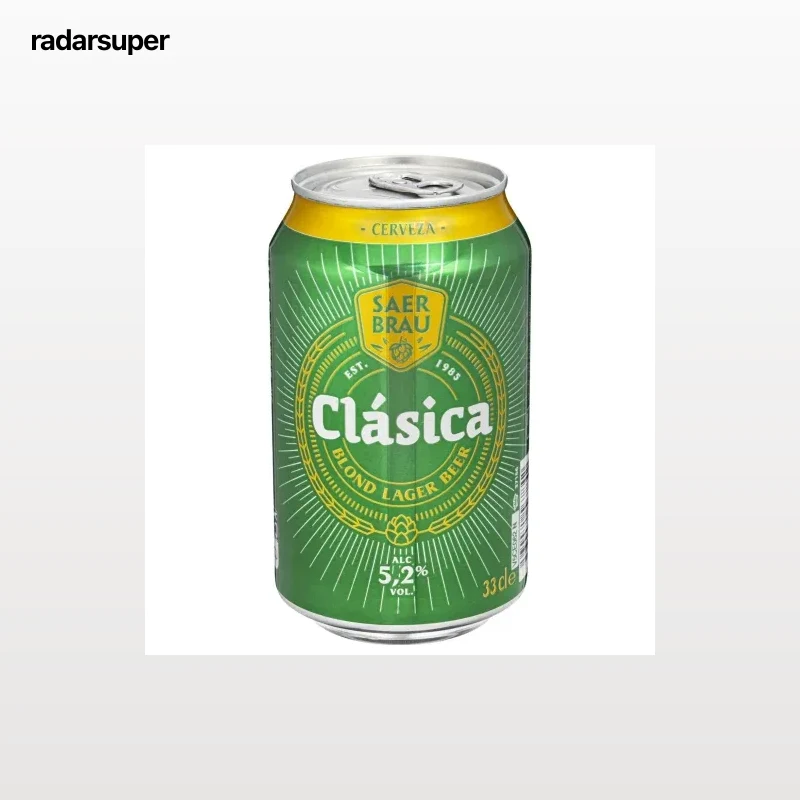 Cerveza Saer Brau Clásica lata 33 cl.