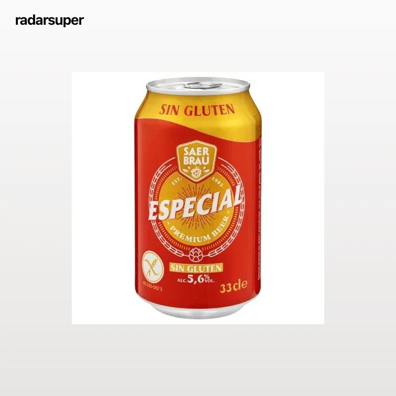 Cerveza Saer Brau especial sin gluten lata 33 cl.