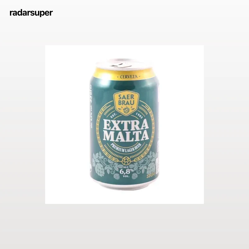 Cerveza Saer Brau extra malta lata 33 cl.