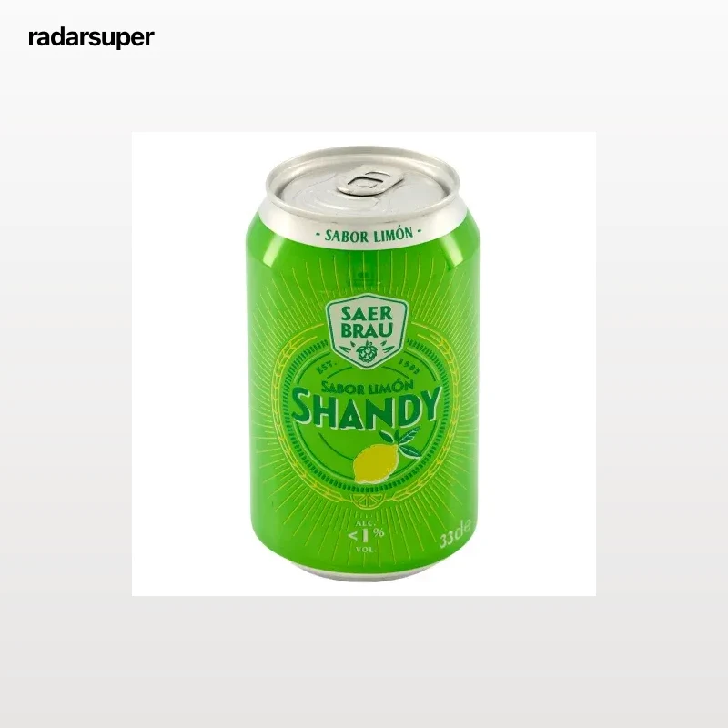 Cerveza Saer Brau shandy sabor limón lata 33 cl.