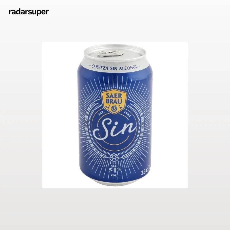 Cerveza Saer Brau sin alcohol lata 33 cl.