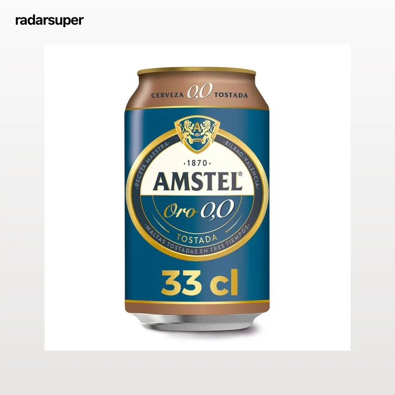 Cerveza sin alcohol Amstel Oro 0,0 Tostada lata 33cl