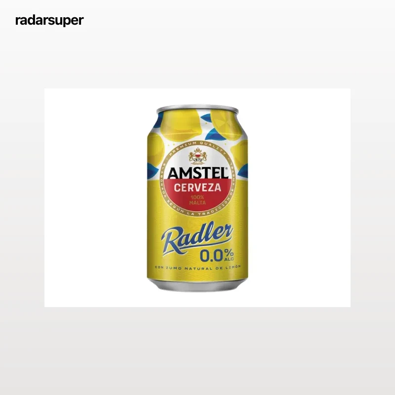 Cerveza sin alcohol con limón Amstel Radler 0,0% lata 33cl