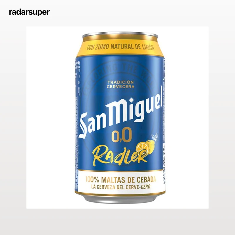 Cerveza sin alcohol con limón San Miguel 0,0% Radler 33cl