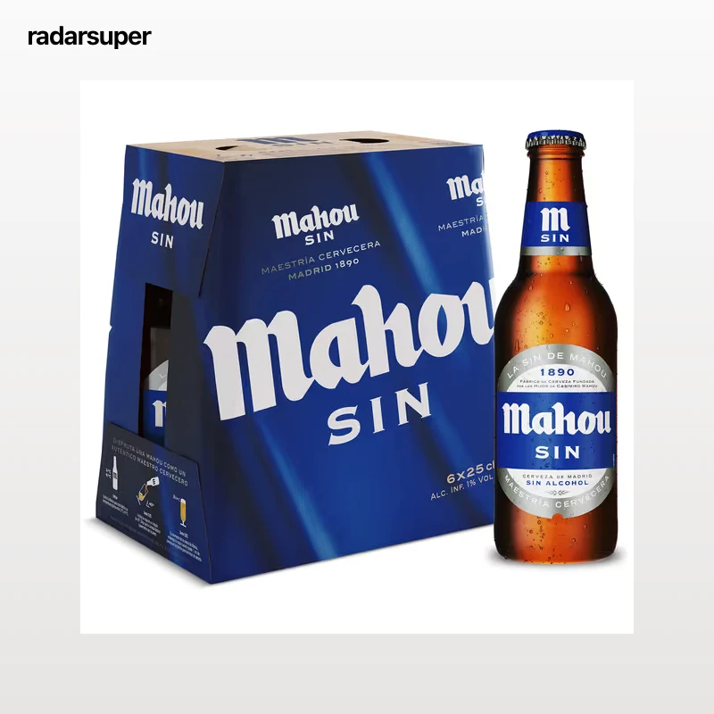 Cerveza sin alcohol Mahou pack 6 x 25 cl