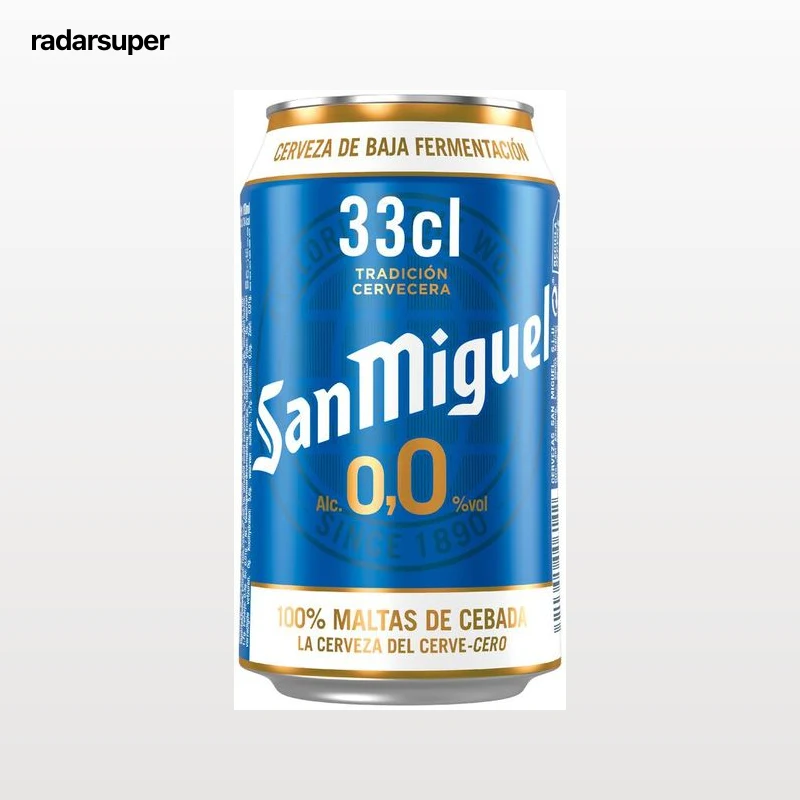 Cerveza sin alcohol San Miguel 0,0% lata 33cl