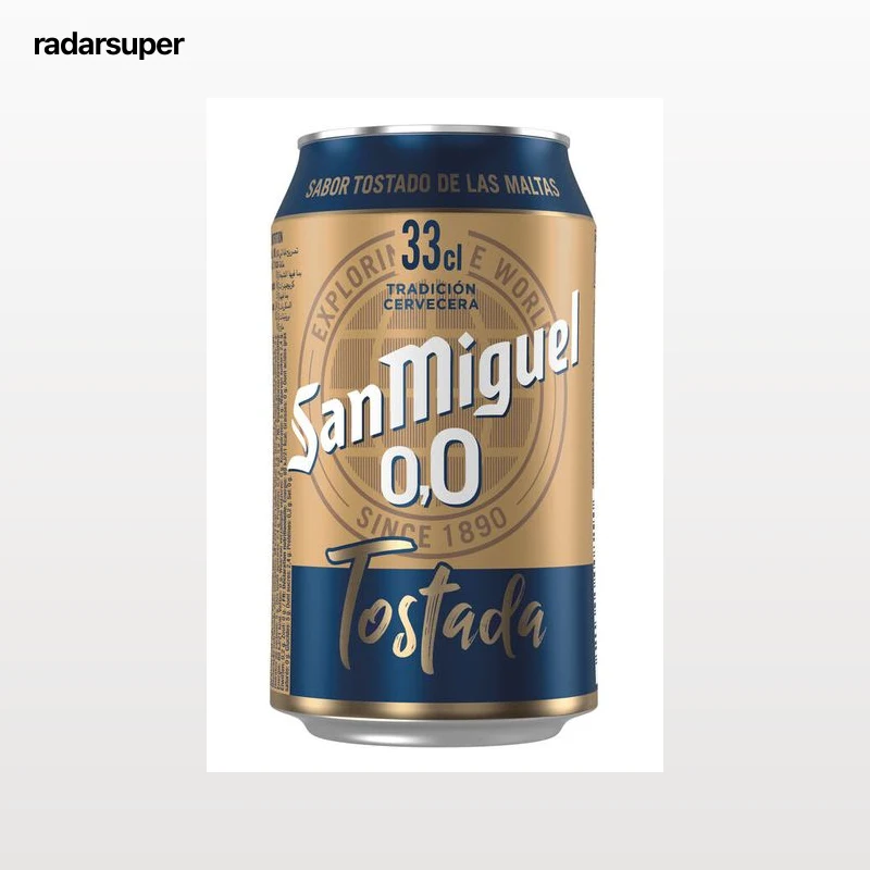 Cerveza sin alcohol San Miguel 00 Tostada 33cl