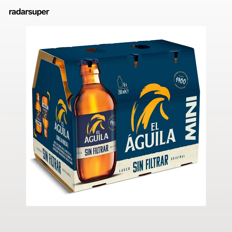 Cerveza sin filtrar El águila 6 x 20 cl