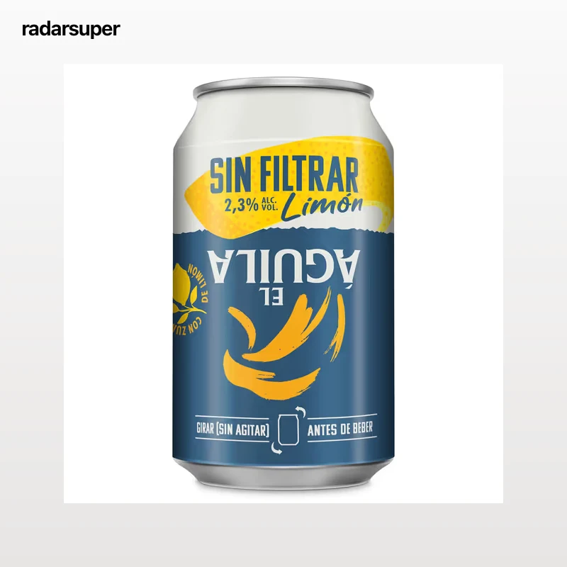 Cerveza sin filtrar con limón El águila 33 cl