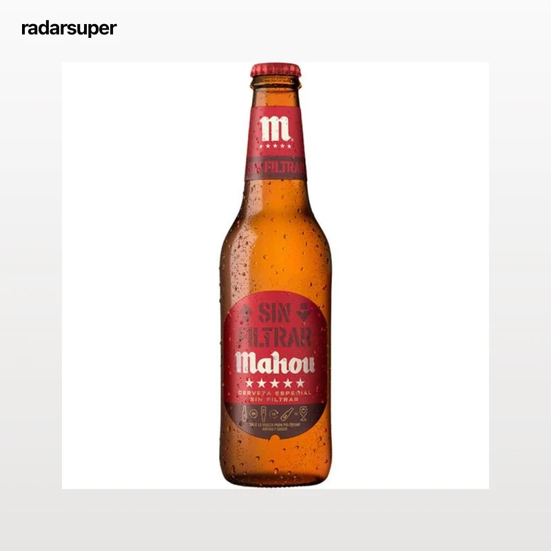 Cerveza sin filtrar Mahou 5 estrellas botella 33cl