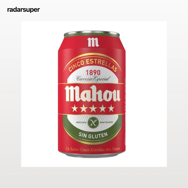 Cerveza sin gluten Mahou 5 estrellas lata 33cl