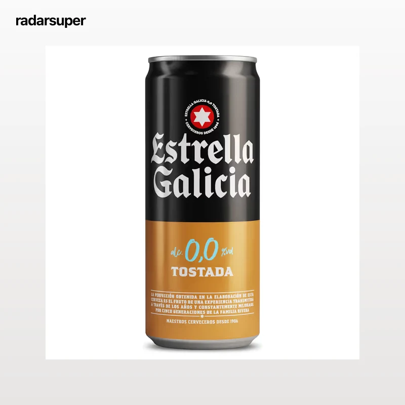 Cerveza tostada 0,0% alcohol Estrella Galicia 33 cl