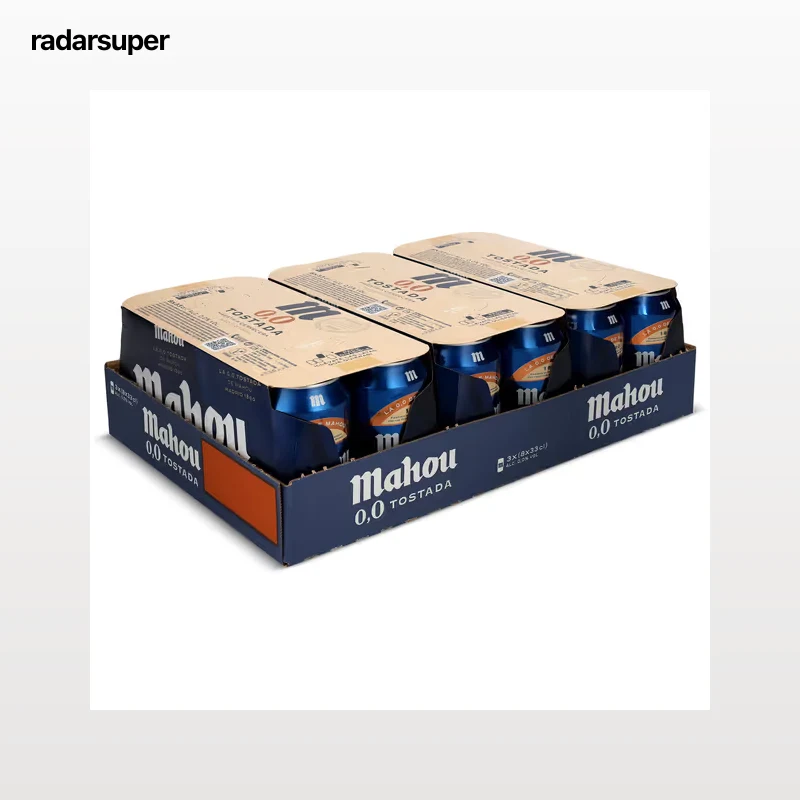 Cerveza tostada 0,0% alcohol Mahou pack 24 x 33 cl