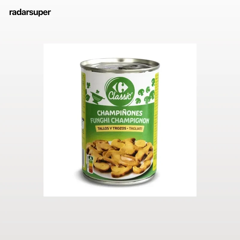 Champiñón en trozos Classic Carrefour 230 g.