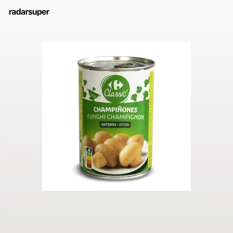 Champiñones enteros Classic Carrefour 230 g.