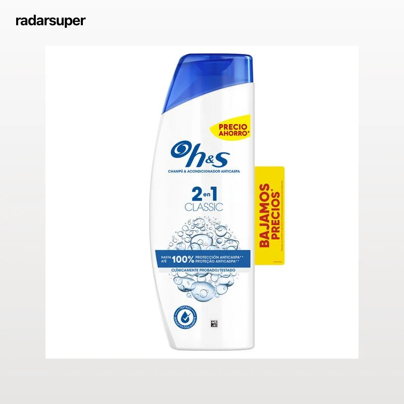 Champú 2 en 1 clásico H&S para cabello y cuero cabelludo, 330 ml