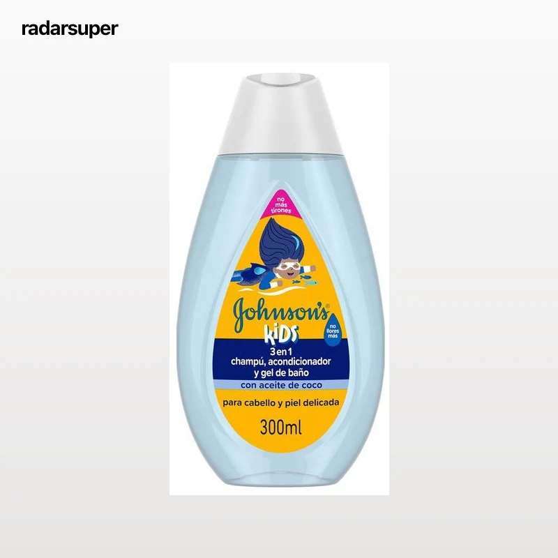 Champú 3 en 1 Johnson's kids 300ml con aceite de coco