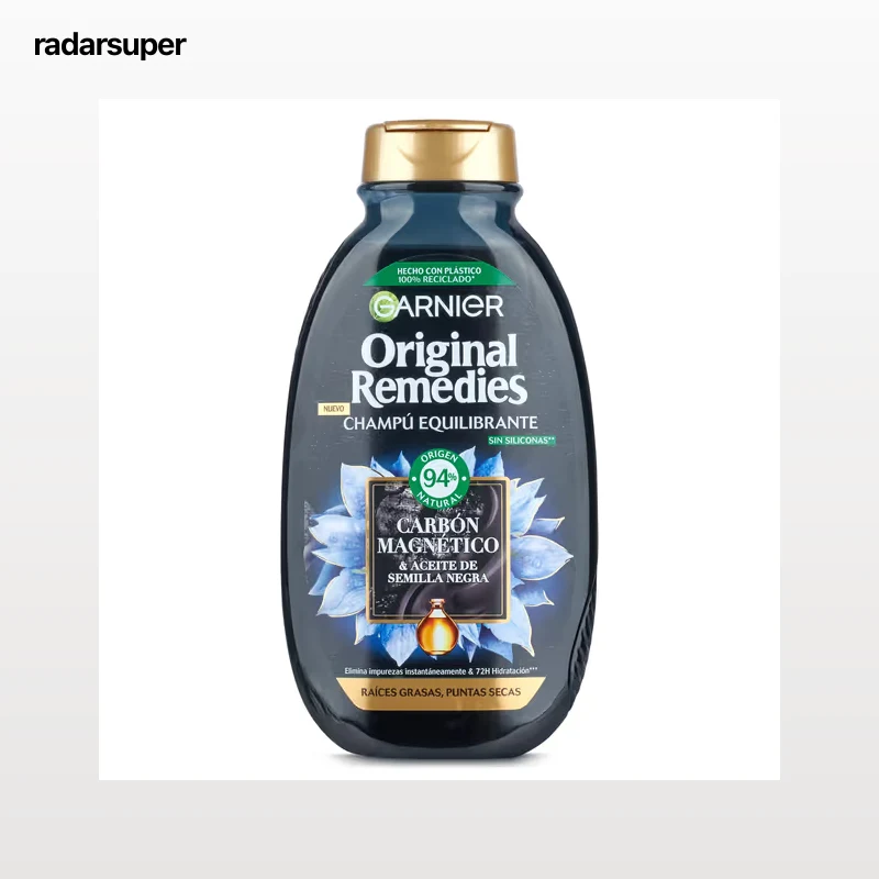 Champú de carbón magnético Original Remedies 250 ml