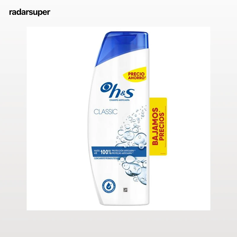 Champú clásico h&s con fórmula anticaspa y 330 ml